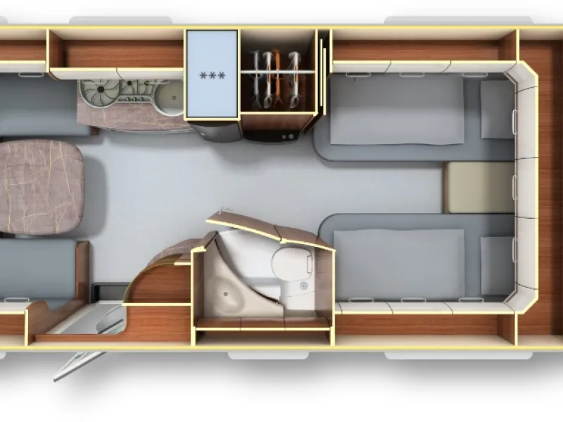 Fendt Opal 560 SG, Einzelbetten