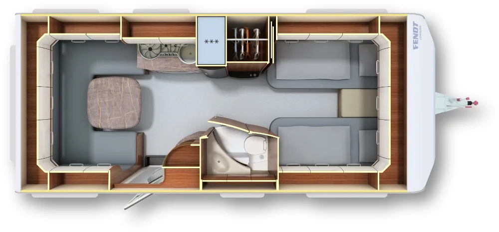 Fendt Opal 560 SG, Einzelbetten - Bild 11